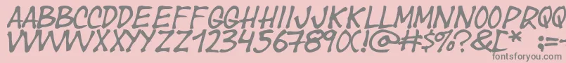 Year Font – Gray Fonts on Pink Background