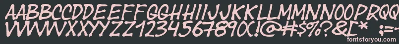 Year Font – Pink Fonts on Black Background