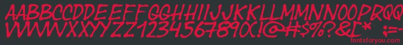 Year Font – Red Fonts on Black Background