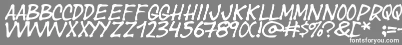 Year Font – White Fonts on Gray Background
