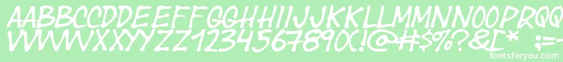 Year Font – White Fonts on Green Background