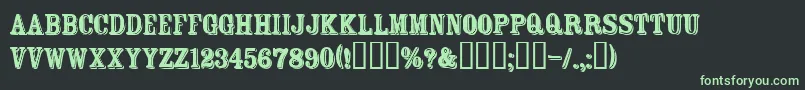 Ftrosecu Font – Green Fonts on Black Background