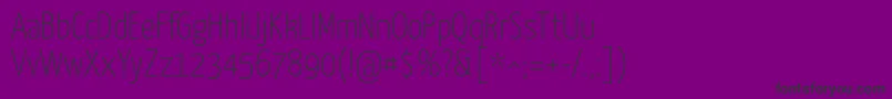 Yanonekaffeesatz Thin Font – Black Fonts on Purple Background