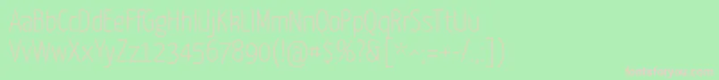 Yanonekaffeesatz Thin Font – Pink Fonts on Green Background