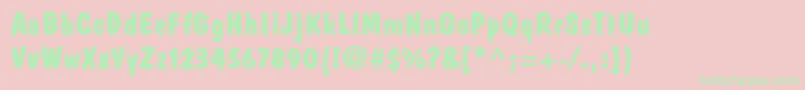 DomCasualLtBold Font – Green Fonts on Pink Background