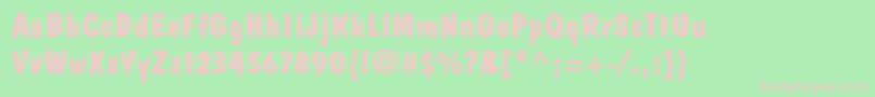 DomCasualLtBold Font – Pink Fonts on Green Background