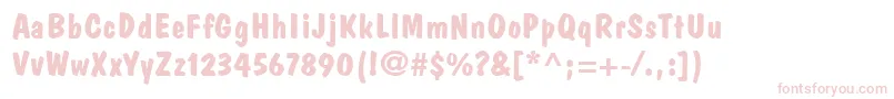 DomCasualLtBold Font – Pink Fonts on White Background