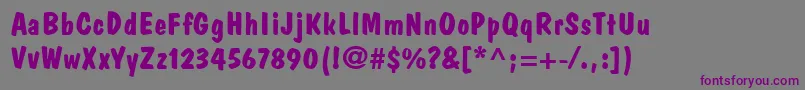 DomCasualLtBold Font – Purple Fonts on Gray Background