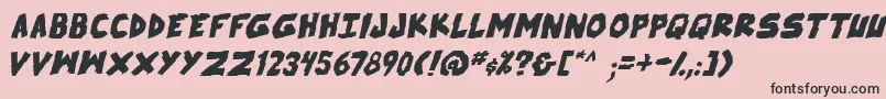 SkrunchBoldItalic Font – Black Fonts on Pink Background