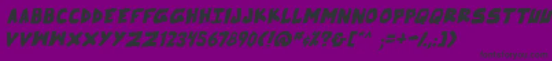 SkrunchBoldItalic Font – Black Fonts on Purple Background