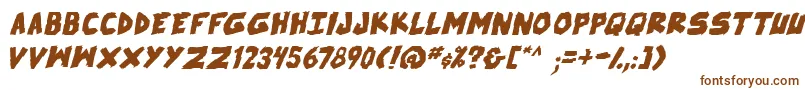 SkrunchBoldItalic Font – Brown Fonts on White Background