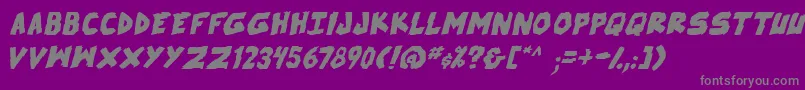 SkrunchBoldItalic Font – Gray Fonts on Purple Background