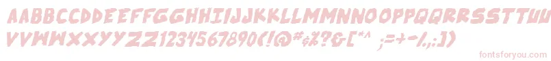 SkrunchBoldItalic Font – Pink Fonts on White Background