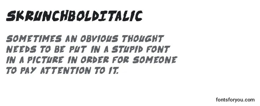 SkrunchBoldItalic-fontti