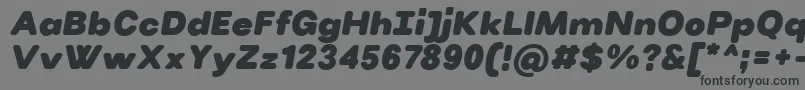 Шрифт VillerayroundedBlackitalic – чёрные шрифты на сером фоне