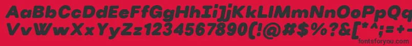 VillerayroundedBlackitalic Font – Black Fonts on Red Background