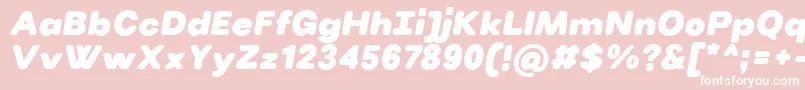 VillerayroundedBlackitalic Font – White Fonts on Pink Background