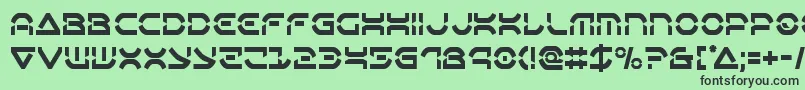 Oberondeuxcond Font – Black Fonts on Green Background