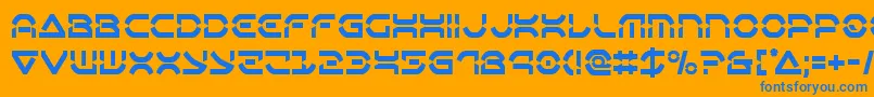 Oberondeuxcond-fontti – siniset fontit oranssilla taustalla