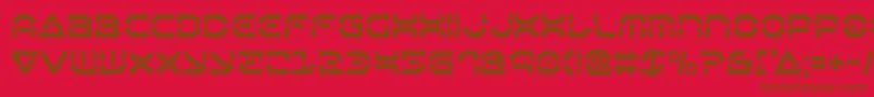 Oberondeuxcond Font – Brown Fonts on Red Background