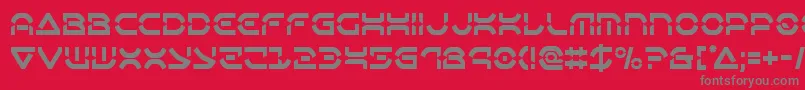 Oberondeuxcond Font – Gray Fonts on Red Background