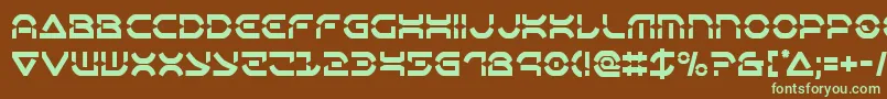 Шрифт Oberondeuxcond – зелёные шрифты на коричневом фоне