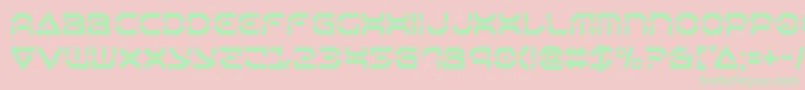 Police Oberondeuxcond – polices vertes sur fond rose