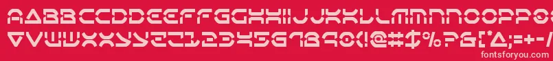 Oberondeuxcond Font – Pink Fonts on Red Background