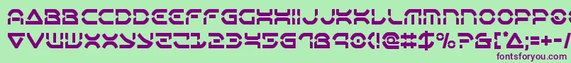 Oberondeuxcond Font – Purple Fonts on Green Background