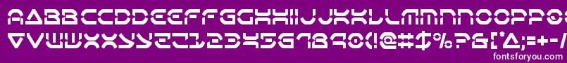 フォントOberondeuxcond – 紫の背景に白い文字