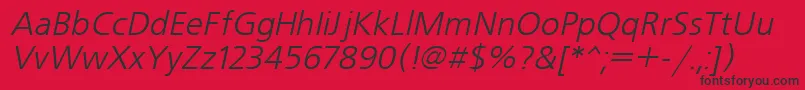 UkrainianfreesetItalic Font – Black Fonts on Red Background