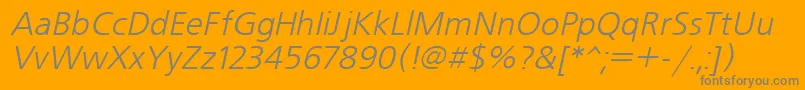 UkrainianfreesetItalic Font – Gray Fonts on Orange Background