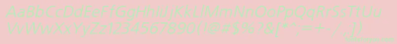 UkrainianfreesetItalic Font – Green Fonts on Pink Background