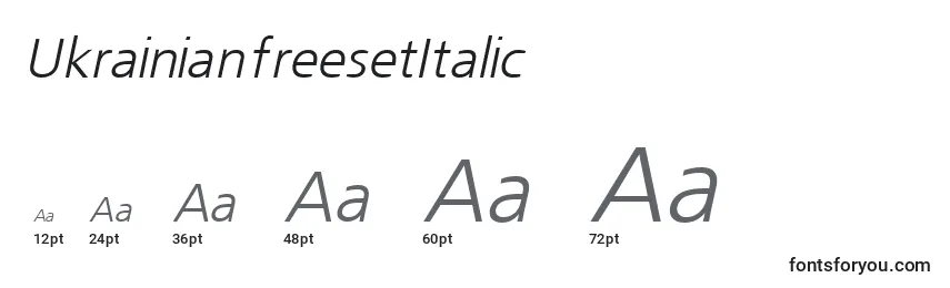 UkrainianfreesetItalic Font Sizes
