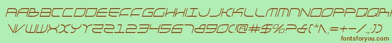 GalgaCondensedItalic Font – Brown Fonts on Green Background