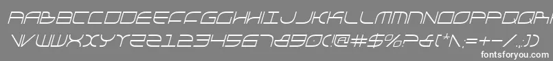 フォントGalgaCondensedItalic – 灰色の背景に白い文字