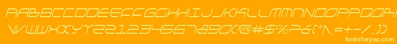 GalgaCondensedItalic Font – Yellow Fonts on Orange Background