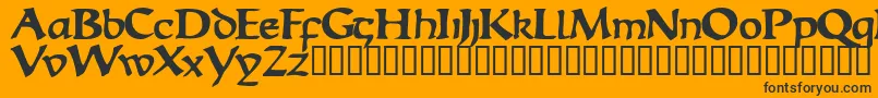 EscudedisplaysskBold Font – Black Fonts on Orange Background