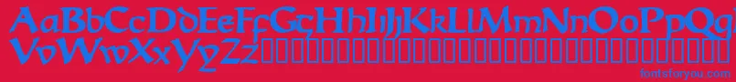 EscudedisplaysskBold Font – Blue Fonts on Red Background