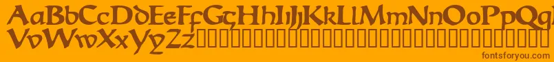 EscudedisplaysskBold Font – Brown Fonts on Orange Background