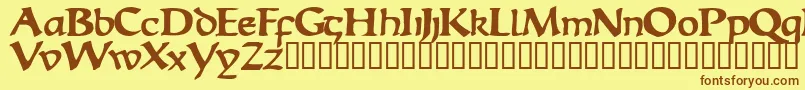 EscudedisplaysskBold Font – Brown Fonts on Yellow Background