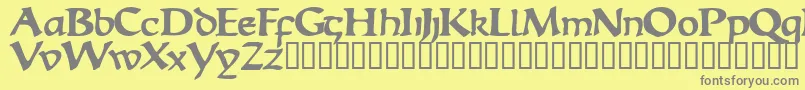 EscudedisplaysskBold Font – Gray Fonts on Yellow Background