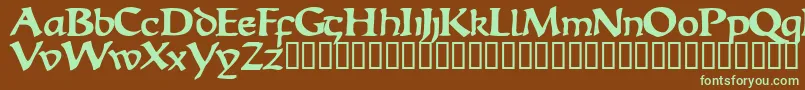 EscudedisplaysskBold Font – Green Fonts on Brown Background