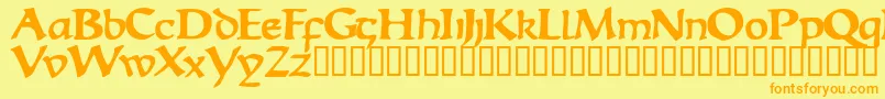 EscudedisplaysskBold Font – Orange Fonts on Yellow Background