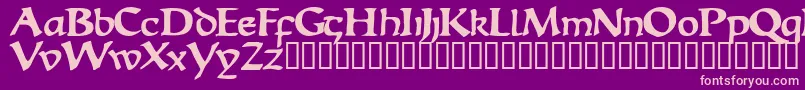 EscudedisplaysskBold Font – Pink Fonts on Purple Background