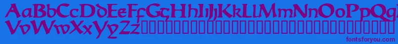 EscudedisplaysskBold-Schriftart – Violette Schriften auf blauem Hintergrund
