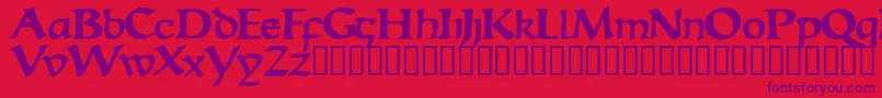EscudedisplaysskBold Font – Purple Fonts on Red Background