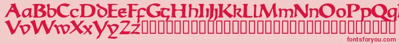 フォントEscudedisplaysskBold – ピンクの背景に赤い文字