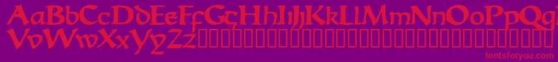 EscudedisplaysskBold Font – Red Fonts on Purple Background
