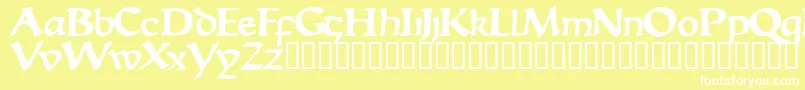 EscudedisplaysskBold Font – White Fonts on Yellow Background